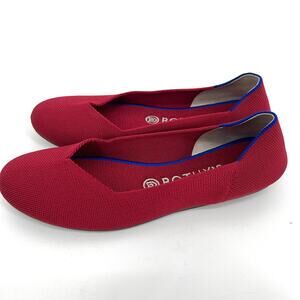 Rothy's Red Flats Euro Size 39, U.S. Size 8.5 Round Toe